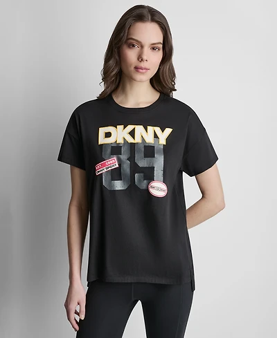 Dkny Sport Women's Campus Patch Crewneck T-Shirt