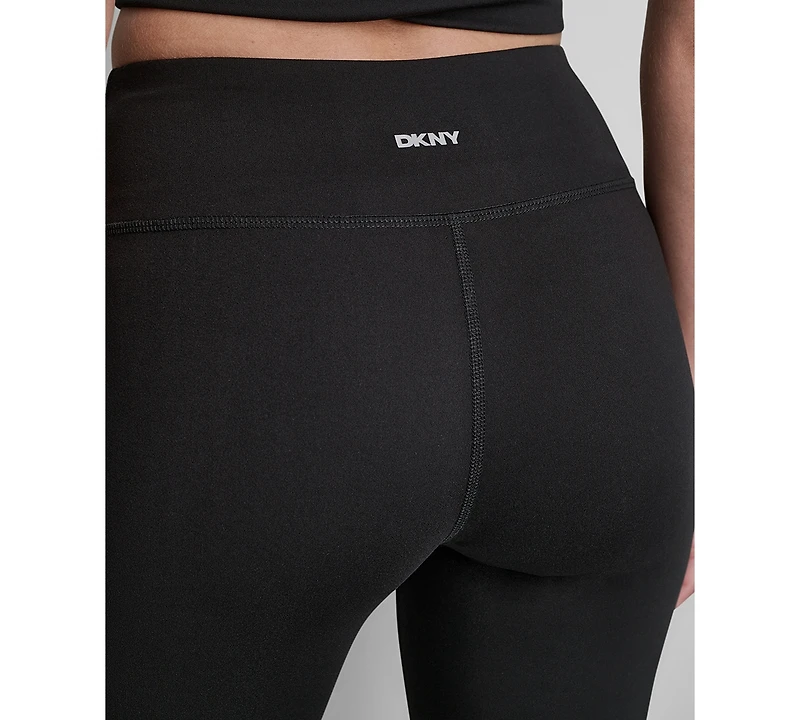 Dkny Sport Women's Side-Stripe High-Rise Flared Leggings