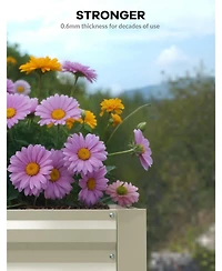 Xo 2-Pack 8x4x2FT Galvanized Raised Garden Bed, Deep Metal Planter Boxes for Vegetables Herbs Flowers