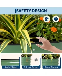 Xo 2-Pack 10x4x1.5FT Galvanized Raised Garden Bed, Metal Planter Boxes for Vegetables Flowers Herbs