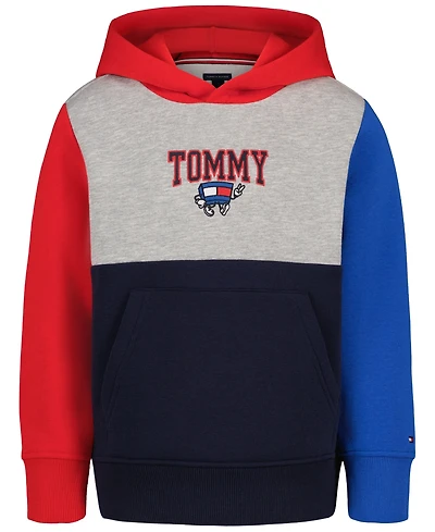 Tommy Hilfiger Boys' 2T-7 Mascot Block Long-Sleeve Hoodie