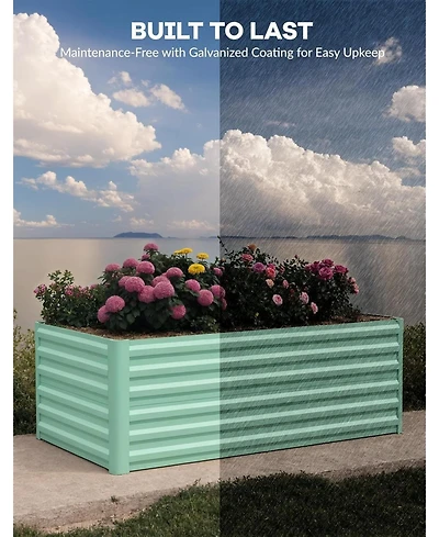Xo 2-Pack 6x3x2FT Metal Raised Garden Bed, Heavy Duty Planter Boxes for Vegetables Herbs Flowers, Outdoor Garden Bed
