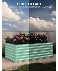 Xo 2-Pack 6x3x2FT Metal Raised Garden Bed, Heavy Duty Planter Boxes for Vegetables Herbs Flowers, Outdoor Garden Bed