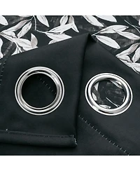 Rt Designers Collection 100percentage Polyester 190 Gsm Marina Revisible Blackout Grommet Curtain Panel