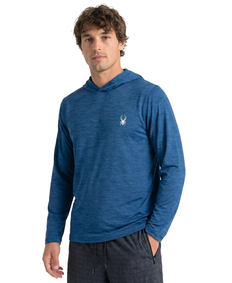 Spyder Men's Classic Heather Hooded Long-Sleeve Rashguard