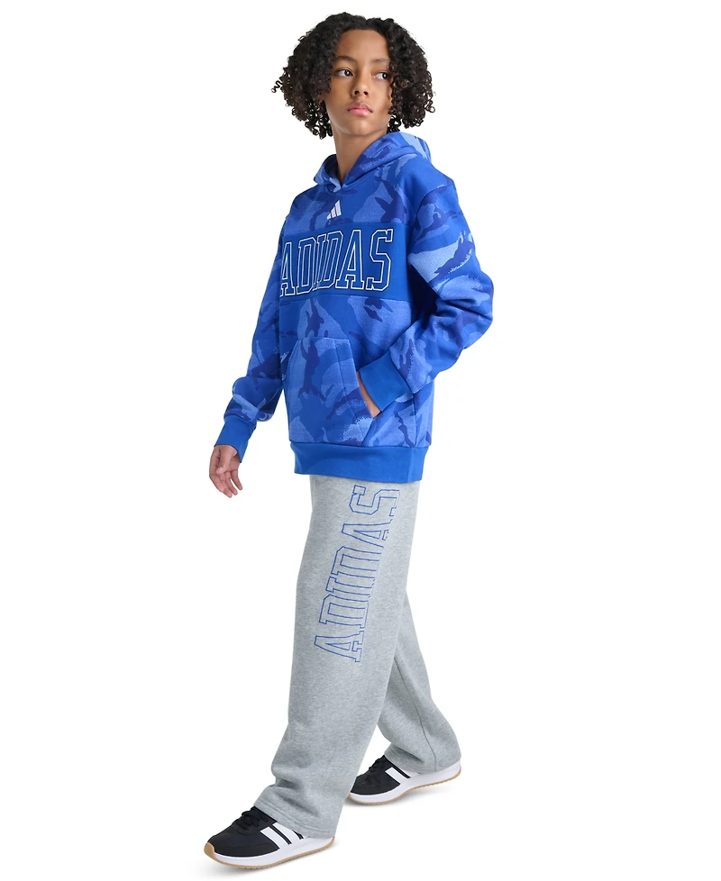 adidas Boys' 8-20 Elastic Waistband Heather Pant