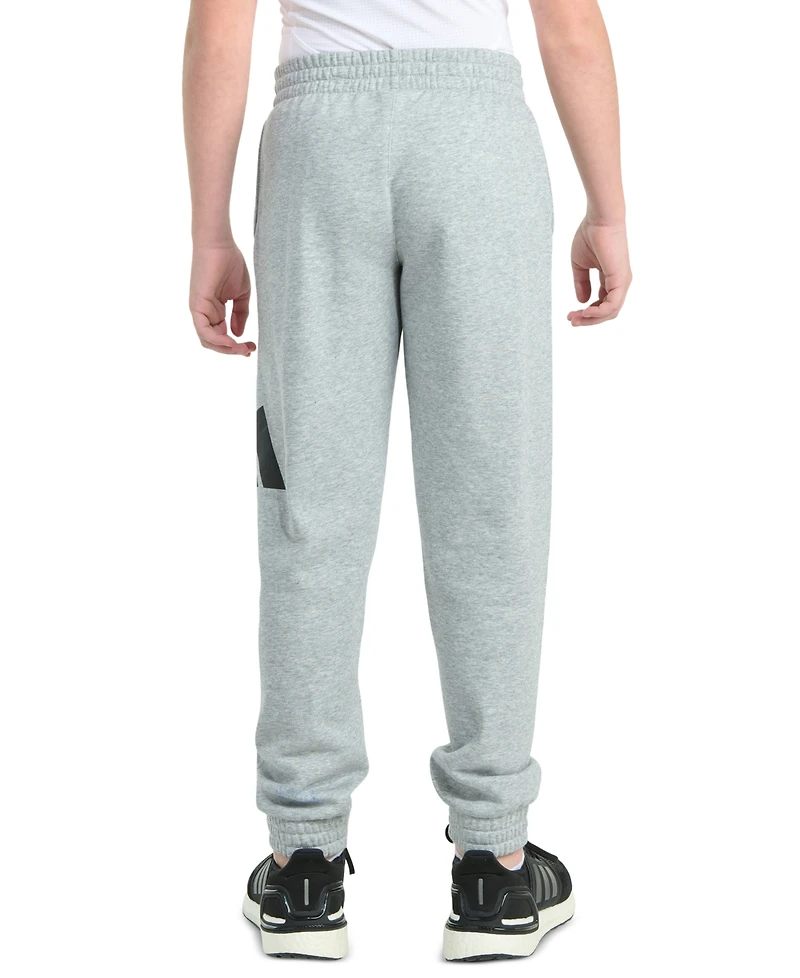adidas Boys' 8-20 Elastic Waistband Essential Fleece Heather Pant