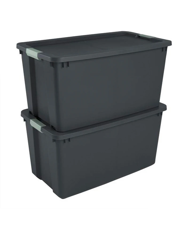 Sterilite 4 Pack 45 Gallon Wheeled Latch Tote, Stackable Plastic Storage Bin