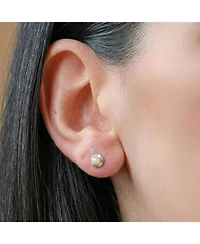 The Lovery Fluted Pearl Screw Back Stud Earrings