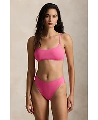 Polo Ralph Lauren Women's Riveria High Leg Scoop Bikini Swimsuit Bottom