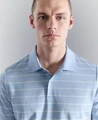 Mango Men's Coolmax Slim-Fit Striped Polo Shirt