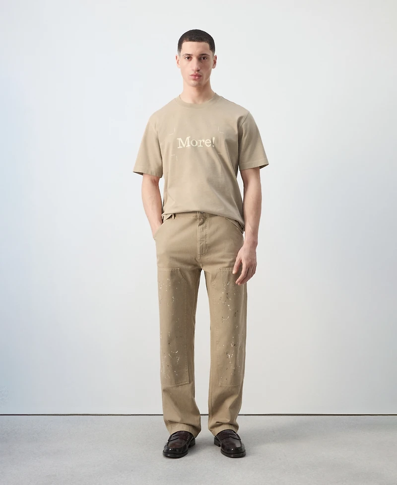 Mango Men's Cotton Printed T-Shirt