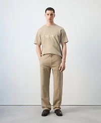 Mango Men's Cotton Printed T-Shirt