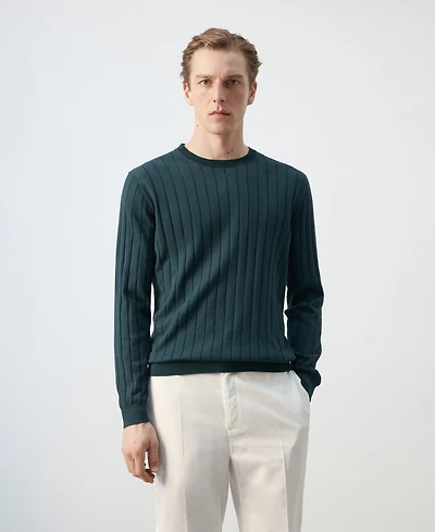 Mango Men's Cotton Fine-Knit Sweater