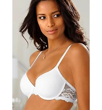 Lascana Women's Lace Detail T-Shirt Bra
