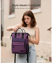Lovevook Laptop Backpack for Women, 15.6 Inch Travel Backpack for Work College Business, Water Resistant Teacher Nurse Bag