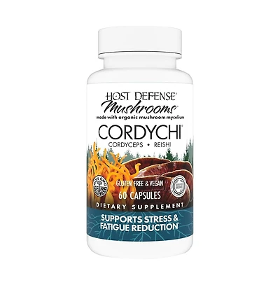 Host Defense CordyChi Capsules - Energy & Immune Support Supplement