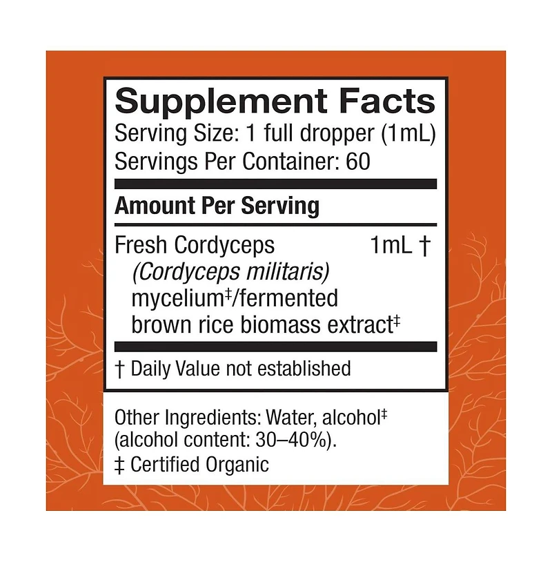 Host Defense Cordyceps Extract - Immune & Energy Support Supplement - Kidney Health Supplement with Cordyceps