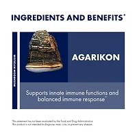 Host Defense Agarikon Capsules - Immune System Support Supplement - Mushroom Supplement to Aid Immune Functions & Cell Strength