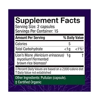 Host Defense Mushrooms Lion's Mane - Brain Health Support Supplement