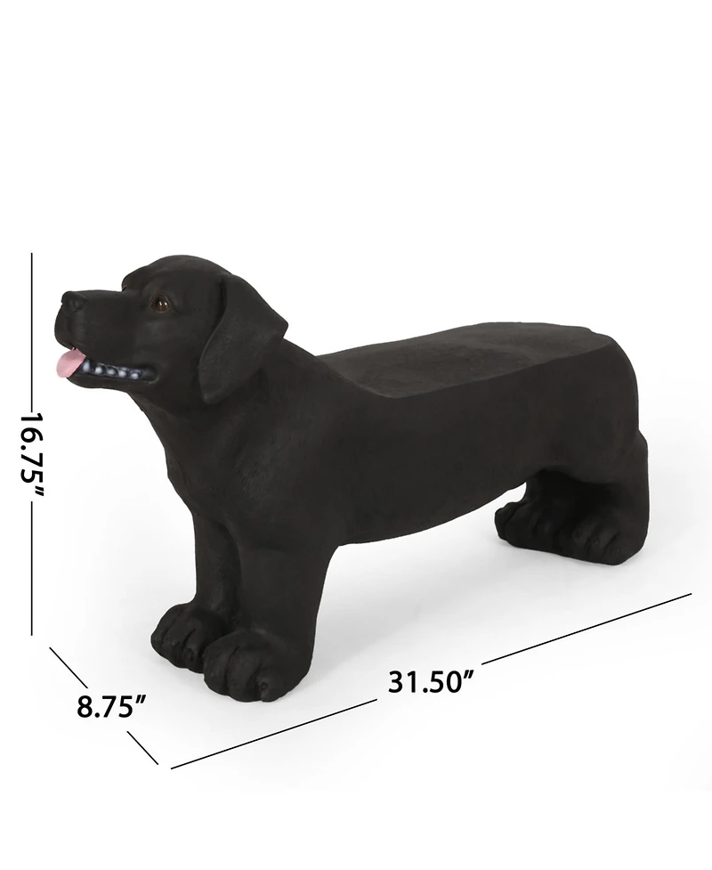 Flynama Labrador Dog-Design Outdoor Bench