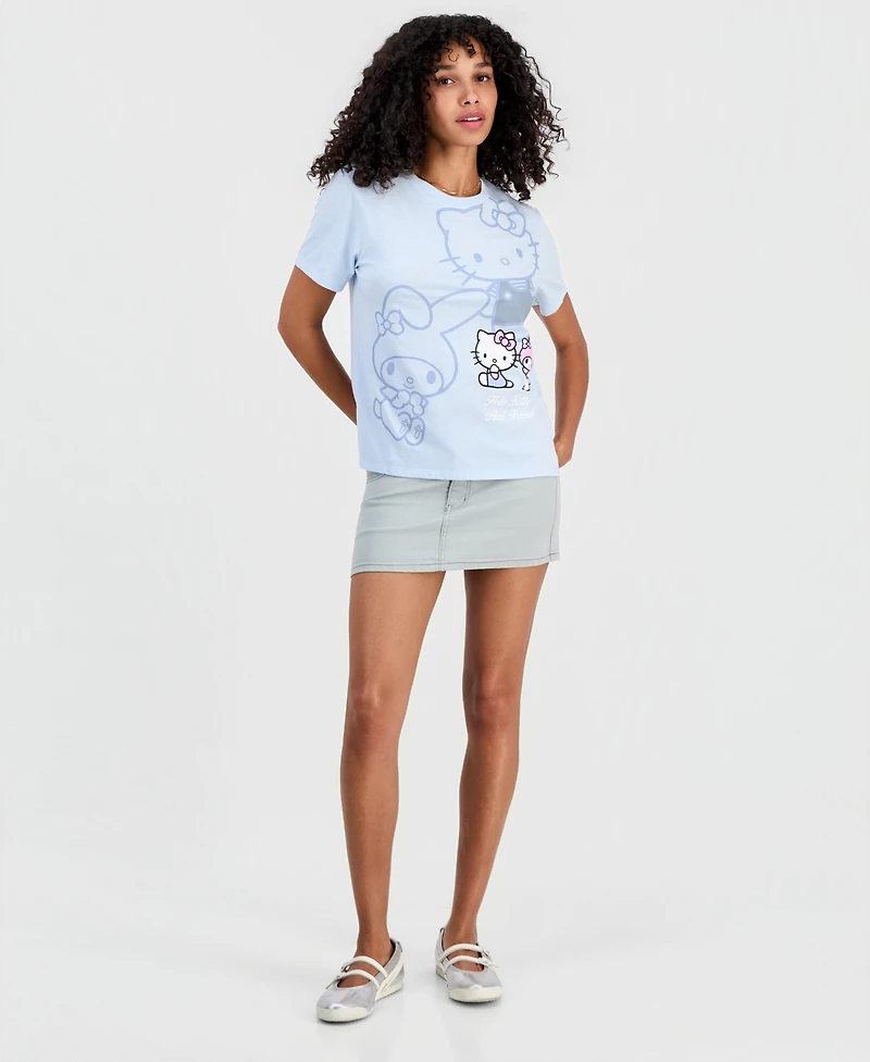 Sanrio Juniors' Hello Kitty & My Melody Crewneck Tee