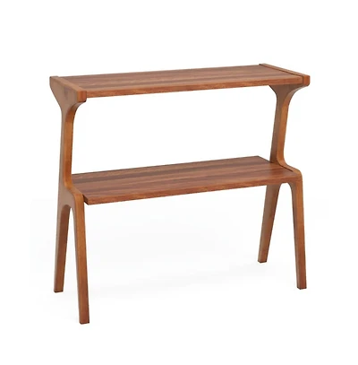 Slickblue 2 Tier Sofa Side Table with Storage Shelf for Living Room