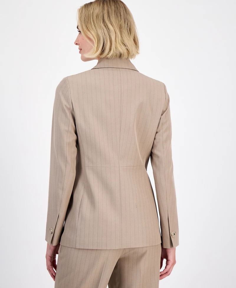 Anne Klein Women's Pinstriped Two-Button Blazer