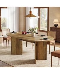 Slickblue 63 Inch Dining Table with Strip Base for Modern Dining Room
