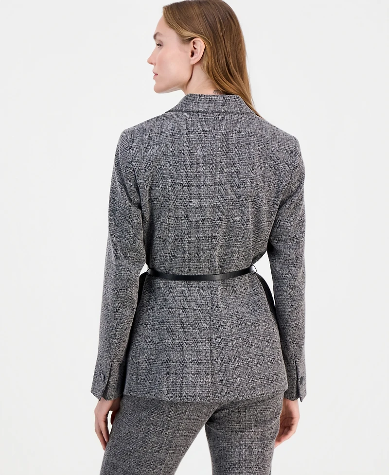 Anne Klein Women's Belted Notch-Collar Blazer