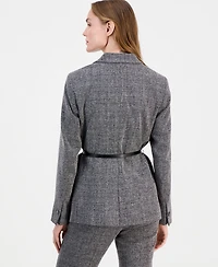 Anne Klein Women's Belted Notch-Collar Blazer