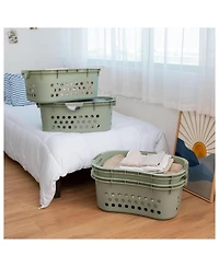 Iris 4 Pack Comfort Carry Lightweight Laundry Basket w/ Ergonomic Curves