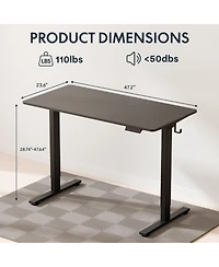 FlexiSpot Adjustable Standing Desk with Memory Controls Hooks and Storage Box Quick Install