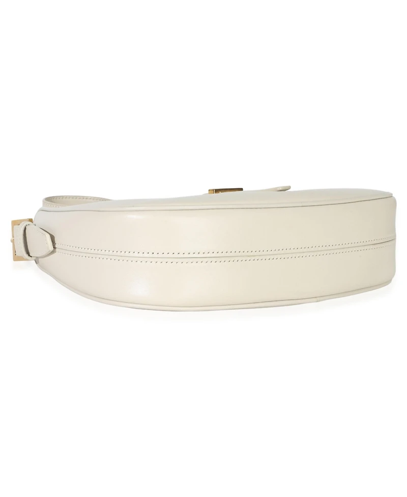 Pre-Owned Saint Laurent Cream Smooth Calfskin Le Fermoir Hobo