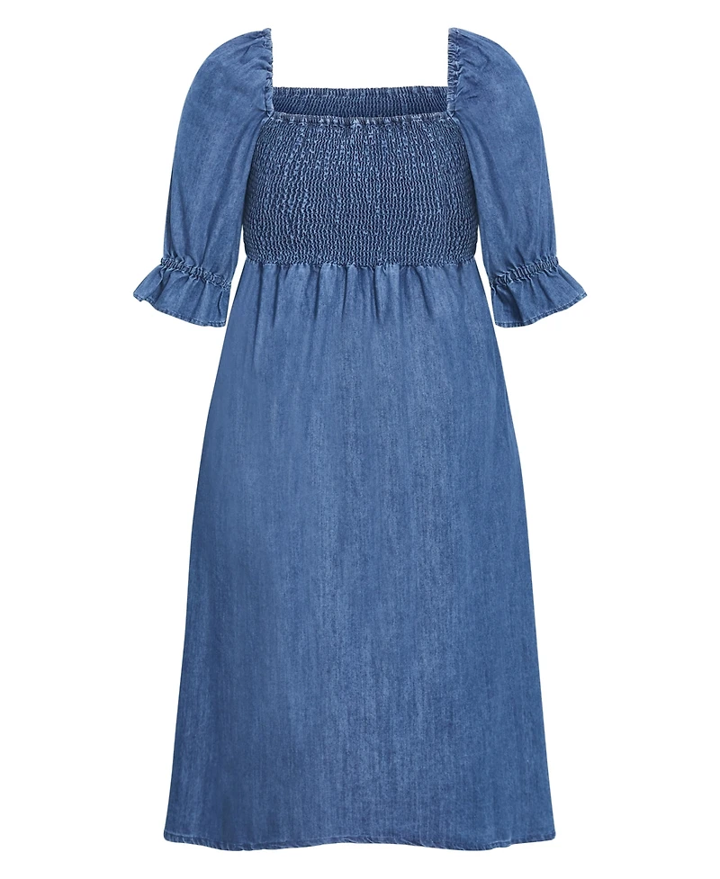 City Chic Women's Kaitlyn Denim Midi Dress