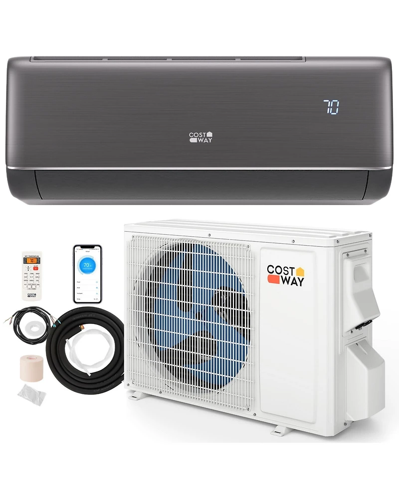 Costway 12000BTU Wifi Enabled Mini Split Ac 22 SEER2115V Inverter Air Conditioner