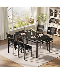 gaomon Dining Table Set for 4 with Upholstered Chairs, Dining Room Table Set for 4, for Kitchen, Apartment