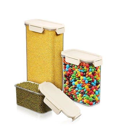 Sorbus 3-Pack Snap Lids Airtight Food Storage Container Set