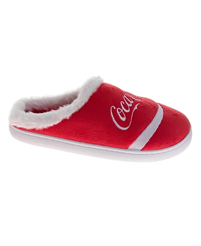 Coca-Cola Men's Coca Cola Classic Script Casual Slippers for Cozy SoftLined Warm Indoor Comfort Shoes
