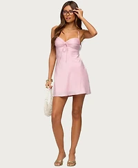 Edikted Women's Christina Satin Effect Mini Dress