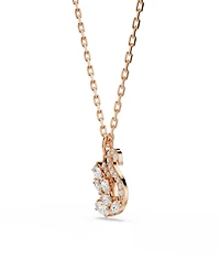 Swarovski Rose Gold-Tone Plated Swan Pendant Necklace