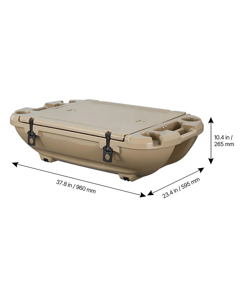 Cozito Floating Cooler 40 Qt Ice Chest with Dry Storage and Tow Rope