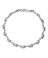 Bling Jewelry Lucky Caravan of Elephants Anklet Charm Ankle Bracelet Bali Style Oxidized Sterling Silver 10 Inch