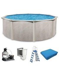 Aquarian Phoenix 24x52 Round Above Ground Pool With Pump Ladder Liner Skimmer