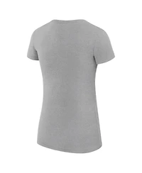 G-iii 4Her by Carl Banks Women's Heather Gray New York Knicks Super-Slim Fit Lightweight Basketball Love T-Shirt