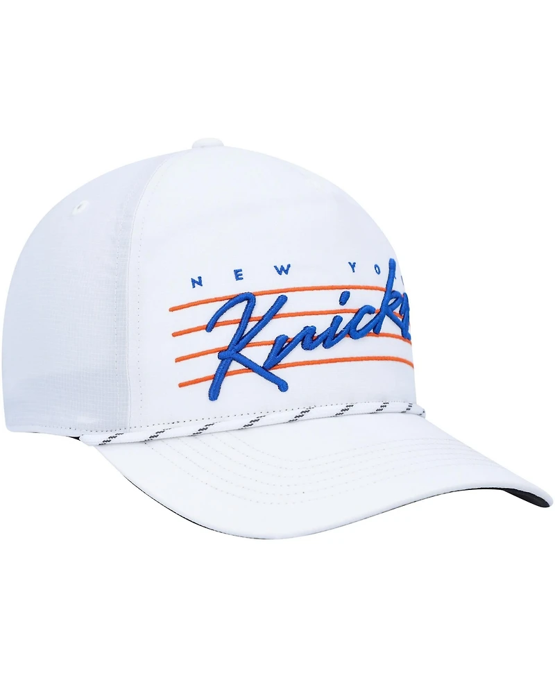 '47 Brand Men's White New York Knicks Downburst Hitch Snapback Hat