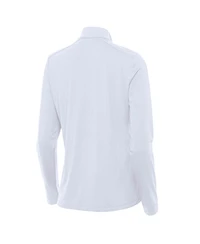 Antigua Women's White New York Knicks St. Patrick's Day Intent Quarter-Zip Sweatshirt
