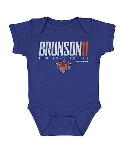 500 Level Baby Boys and Girls Jalen Brunson Blue New York Knicks Elite Bodysuit