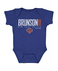 500 Level Baby Boys and Girls Jalen Brunson Blue New York Knicks Elite Bodysuit