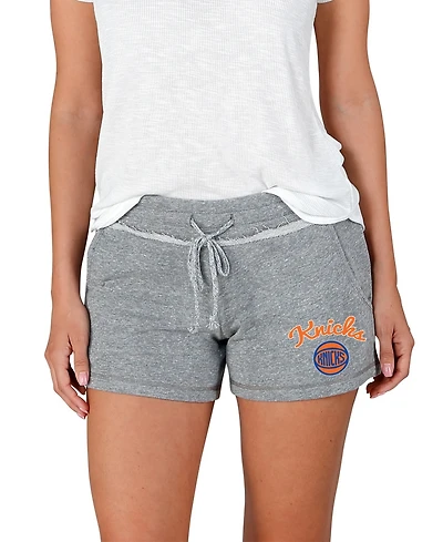 Concepts Sport Women's Gray New York Knicks Mainstream Terry Shorts